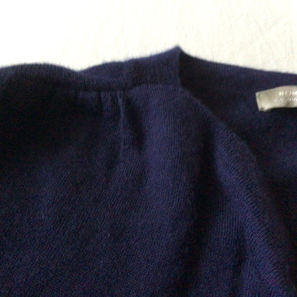 Neiman Marcus Cashmere Deep Blue Cowl Neck Sweater - Picture 4 of 4